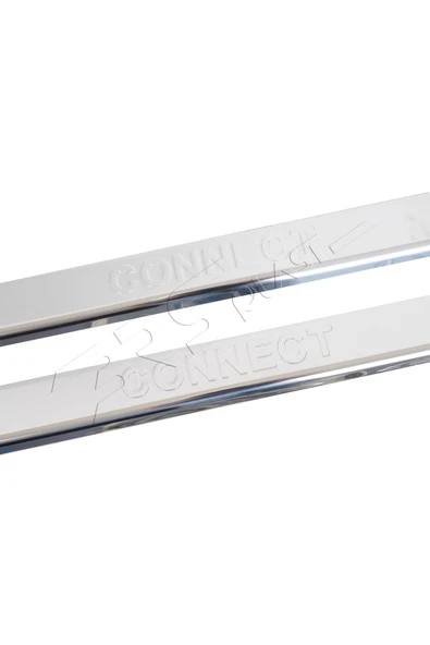 BRSPLAST  Ford Connect Uyumlu 2002 Ve Üzeri Krom Kapı Eşiği 2 Parça Paslanmaz Çelik - 4