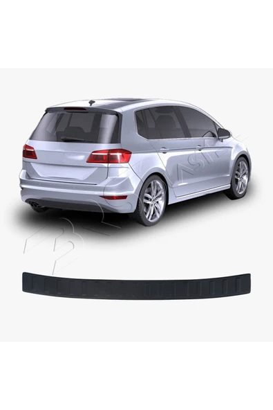BRSPLAST  Volkswagen Golf Sportvan Uyumlu 2012-2019 ABS Arka Tampon Üstü Koruma - Resim 2