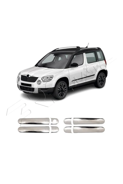 BRSPLAST  Skoda Yeti Uyumlu 2009-2017 Krom Kapı Kolu 4 Kapı Paslanmaz Çelik - Resim 2