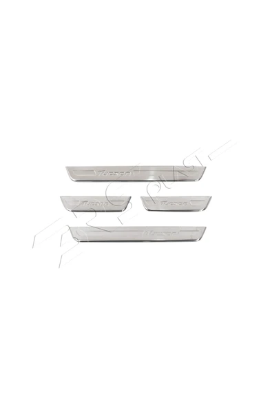 BRSPLAST  Hyundai Tucson Uyumlu 2015-2018 Krom Kapı Eşiği 4 Parça Paslanmaz Çelik - Resim 2