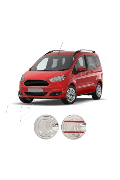 BRSPLAST  Ford Courier Uyumlu 2014 Ve Üzeri Krom Depo Kapağı Paslanmaz Çelik - Resim 2