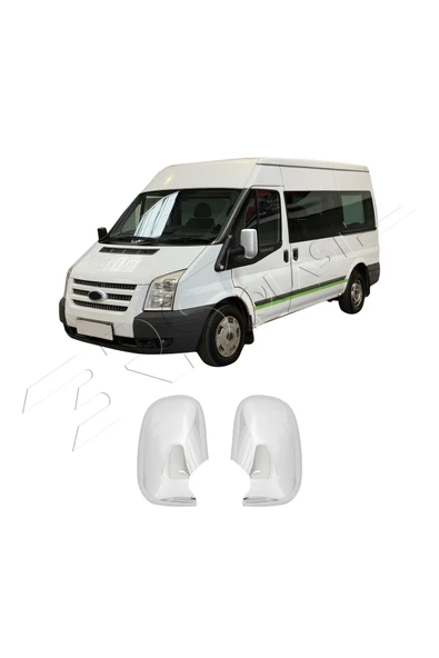 BRSPLAST  Ford Transit Uyumlu 1998 ve Üzeri Ayna Kapağı 2 Parça Abs Krom Kaplama - Resim 2