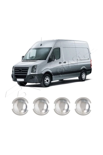 BRSPLAST  Volkswagen Crafter 2006-2012 Krom Kapı Kolu Tası 4 Kapı Paslanmaz Çelik - Resim 2