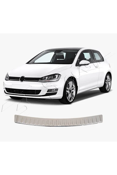 BRSPLAST  Volkswagen Polo V HB Uyumlu 2009-2015 Krom Arka Tampon Üstü Koruma Paslanmaz Çelik - Resim 2