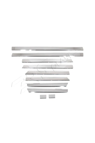 BRSPLAST  Volkswagen Crafter Uyumlu 2006-2017 Krom Yan Kapı Çıtası Uzun Şasi 10 Parça Paslanmaz Çelik - Resim 3