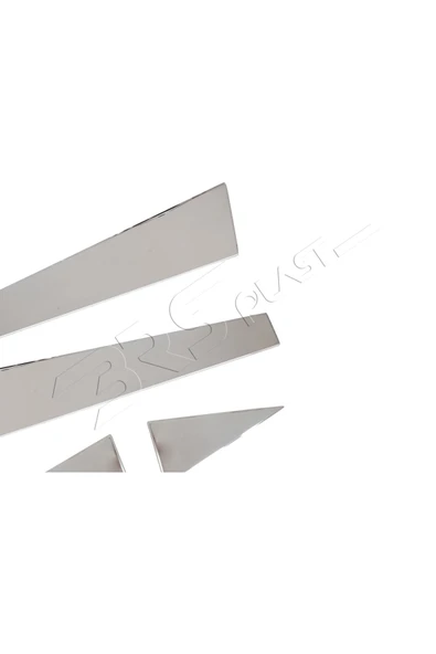 BRSPLAST  Renault Scenic 2 Uyumlu Krom Kapı Direği 4 Parça Paslanmaz Çelik - Resim 4