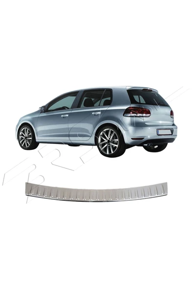 BRSPLAST  Volkswagen Golf 6 Limousine Uyumlu 2008-2012 Krom Arka Tampon Üstü Koruma Paslanmaz Çelik ürün görseli 1