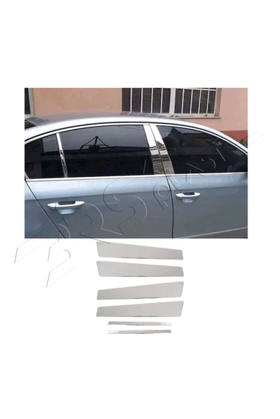 BRSPLAST  Volkswagen Passat B6 Uyumlu Krom Kapı Direği 6 Parça Paslanmaz Çelik ürün görseli 1