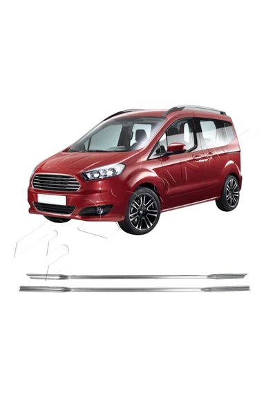 BRSPLAST  Ford Courier Uyumlu 2014 Ve Üzeri Krom Ön Panjur Alt Çıtası 2 Parça Paslanmaz Çelik - 2