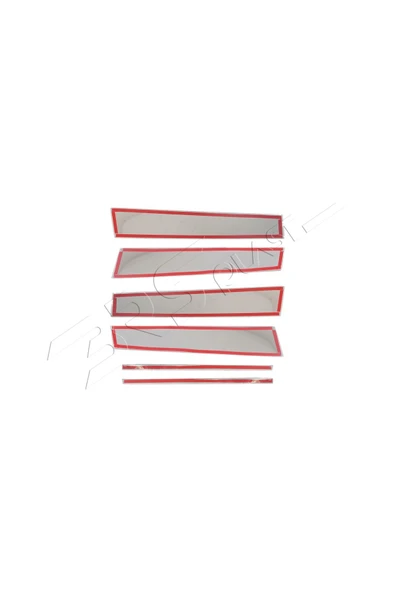 BRSPLAST  Volkswagen Tiguan Uyumlu 2007 ve Üzeri Krom Kapı Direği 6 Parça Paslanmaz Çelik - Resim 5