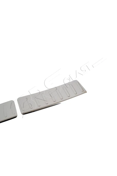 BRSPLAST  Dacia Sandero Stepway Uyumlu 2012-2020 Krom Arka Tampon Üstü Koruma 2 Parça Paslanmaz Çelik - Resim 3