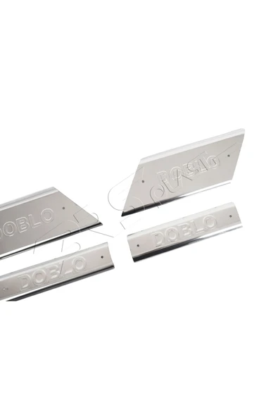 BRSPLAST  Fiat Doblo Uyumlu 2000 Ve Üzeri Krom İç Kapı Eşiği 4 Parça Paslanmaz Çelik - Resim 3