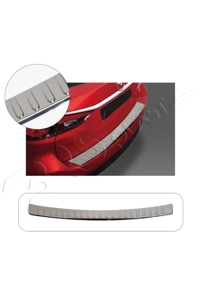 BRSPLAST  Mazda 5 II CW Uyumlu 2010 Ve Üzeri Krom Arka Tampon Üstü Koruma Paslanmaz Çelik ürün görseli 1