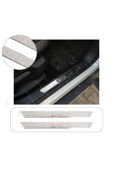 BRSPLAST  Opel Grandland X Uyumlu 2017 Ve Üzeri Krom Kapı Eşiği 2 Parça Paslanmaz Çelik ürün görseli 1