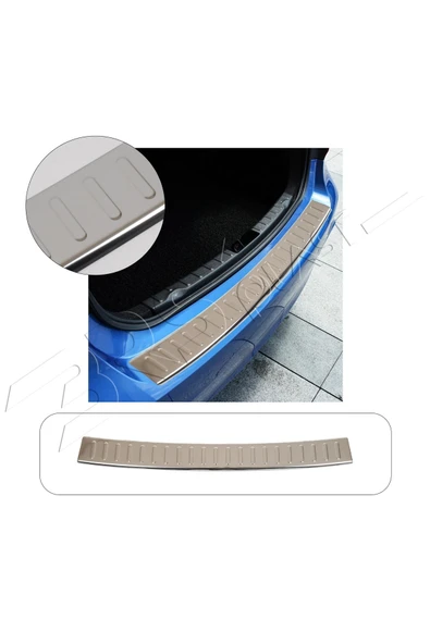 BRSPLAST  Volkswagen Passat B6 Sedan Uyumlu Krom Arka Tampon Üstü Koruma Paslanmaz Çelik ürün görseli 1