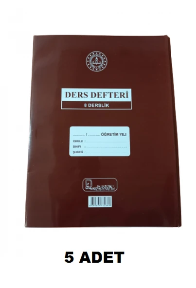 Kocaoluk 8 Derslik Yoklama Fişsiz Sınıf Defteri (5 Adet)