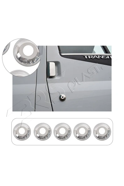 BRSPLAST  Ford Transit Uyumlu 2002-2014 Krom Kilit Açma 5 Parça Paslanmaz Çelik ürün görseli 1