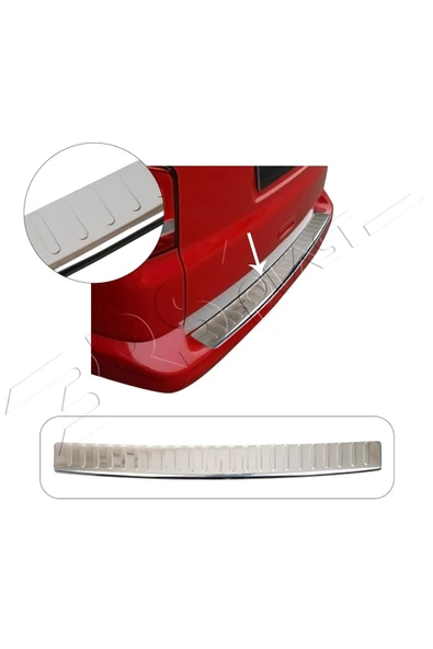 BRSPLAST  Volkswagen Transporter T4 Uyumlu 1990-2003 Krom Arka Tampon Üstü Koruma Paslanmaz Çelik ürün görseli 1