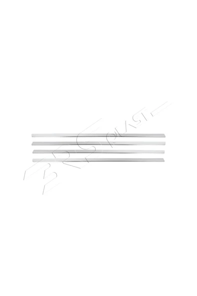 BRSPLAST  Renault Megane 2 HB Uyumlu 2004-2010 Krom Cam Çıtası 4 Parça Paslanmaz Çelik - Resim 3