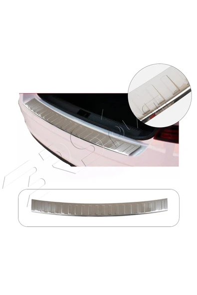 BRSPLAST  Skoda Superb 4 SD Uyumlu 2019 Ve Üzeri Krom Arka Tampon Üstü Koruma Paslanmaz Çelik ürün görseli 1