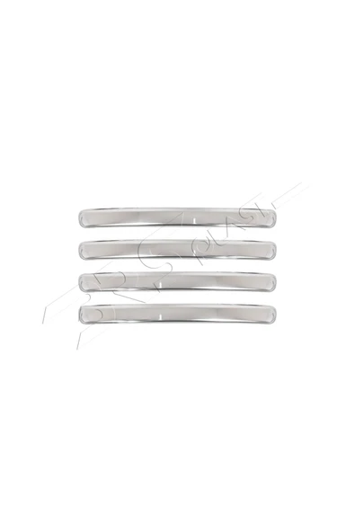 BRSPLAST  Volkswagen Caddy Uyumlu 2003-2010 Krom Ön Tampon Kaşı 4 Parça Paslanmaz Çelik - Resim 3