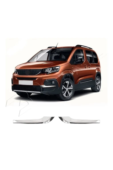 BRSPLAST  Peugeot Rifter Uyumlu 2019 Ve Üzeri Krom Sis Kaşı Çerçevesi 2 Parça Paslanmaz Çelik - Resim 2
