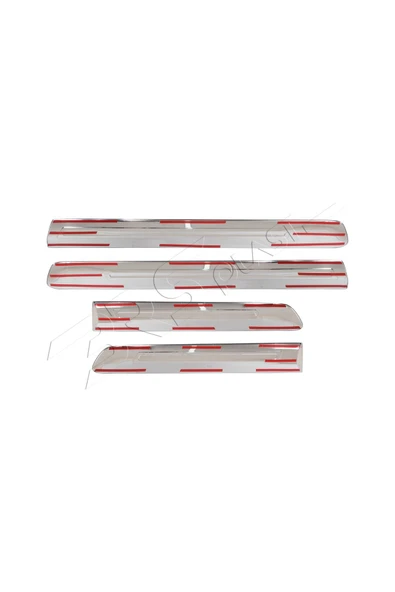 BRSPLAST  Fiat Doblo Uyumlu 2006-2010 Krom Yan Kapı Çıtası 4 Parça Paslanmaz Çelik - Resim 5