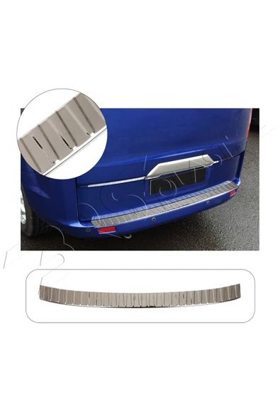 BRSPLAST  Ford Custom Uyumlu Krom Arka Tampon Üstü Koruma Paslanmaz Çelik ürün görseli 1