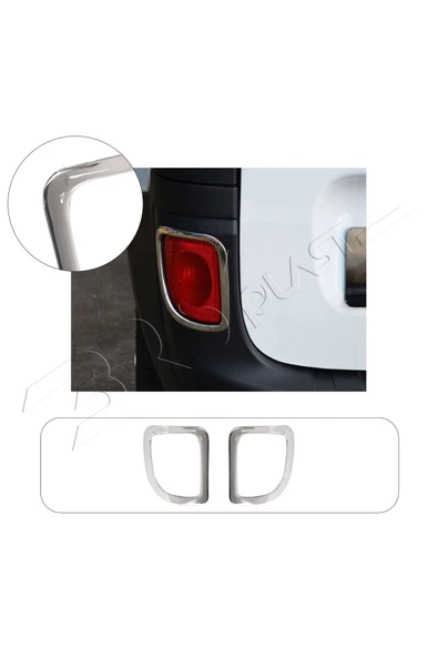 BRSPLAST  Renault Kangoo Uyumlu 2008 Ve Üzeri Krom Reflektör Çerçevesi 2 Parça Paslanmaz Çelik ürün görseli 1