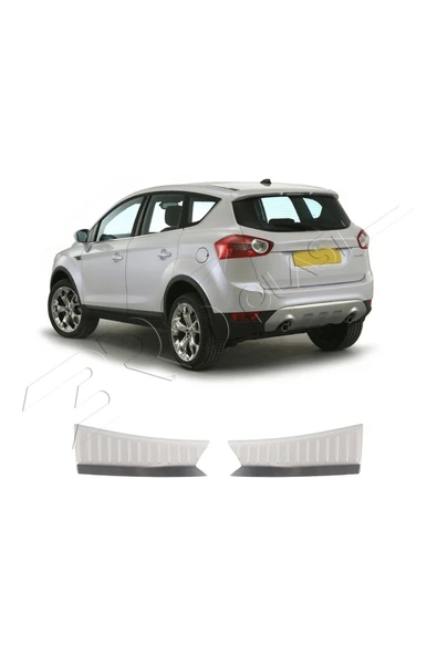 BRSPLAST  Ford Kuga Uyumlu 2012-2016 Krom Bagaj İç Eşiği 2 Parça Paslanmaz Çelik - Resim 2