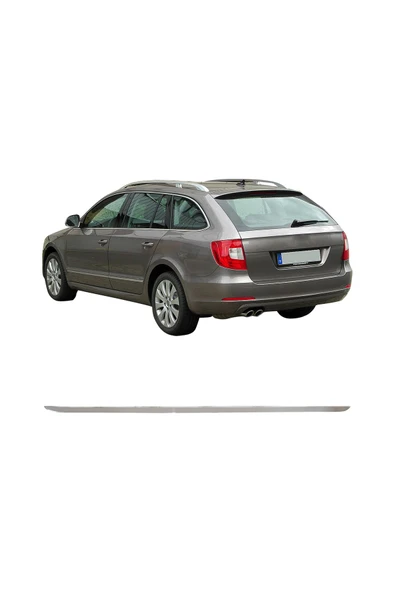 BRSPLAST  Skoda Superb MK2 Uyumlu 2008-2015 Krom Bagaj Alt Çıtası Paslanmaz Çelik - Resim 2