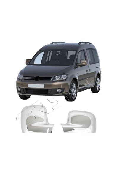 BRSPLAST  Volkswagen Caddy Uyumlu 2004-2015 Ayna Kapağı 2 Parça Abs Krom Kaplama - Resim 3