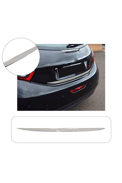BRSPLAST  Peugeot 208 Uyumlu 2012 ve üzeri Krom Bagaj Alt Çıtası Paslanmaz Çelik ürün görseli 1