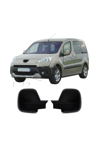 BRSPLAST  Peugeot Tepee Uyumlu 2012 Ve Üzeri Ayna Kapağı 2 Parça Abs Siyah ürün görseli 1