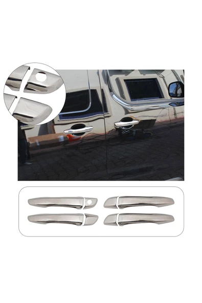 BRSPLAST  Citroen C5 Aircross Uyumlu 2019 Ve Üzeri Krom Kapı Kolu 4 Kapı Paslanmaz Çelik ürün görseli 1