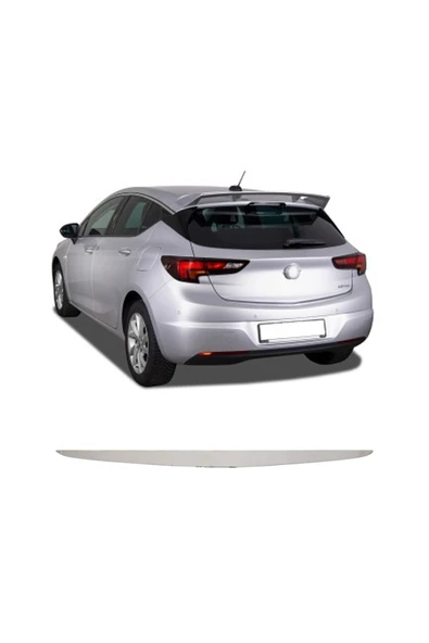 BRSPLAST  Opel Astra K Uyumlu 2015 ve üzeri Krom Bagaj Alt Çıtası Paslanmaz Çelik - Resim 2