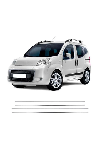 BRSPLAST  Fiat Fiorino Uyumlu 2007-2015 Krom Ön Tampon Çıtası 4 Parça Paslanmaz Çelik ürün görseli 1