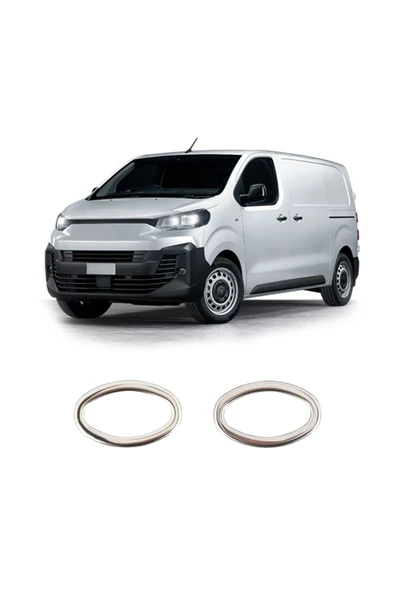 BRSPLAST  Fiat Scudo Uyumlu 2022 Ve Üzeri Krom Sinyal Çerçevesi 2 Parça Paslanmaz Çelik ürün görseli 1