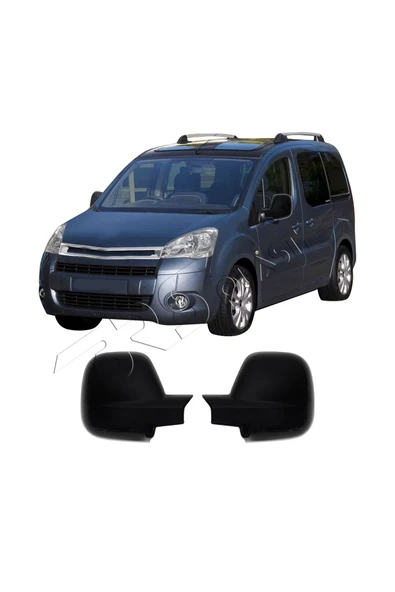 BRSPLAST  Citroen Berlingo Uyumlu 2009-2012 Ayna Kapağı 2 Parça Siyah Abs ürün görseli 1