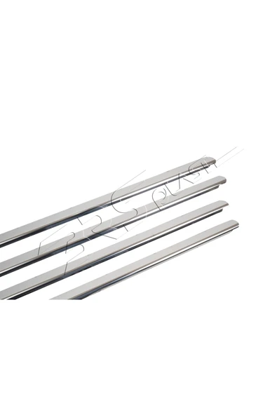 BRSPLAST  Dacia Logan Uyumlu 2005-2013 Krom Cam Çıtası 4 Parça Paslanmaz Çelik - Resim 4