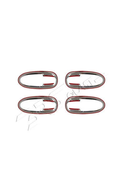 BRSPLAST  Mercedes Vito W447 Uyumlu Krom Kapı Kolu Tası 4 Parça Paslanmaz Çelik - Resim 5