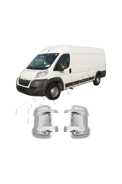 BRSPLAST  Citroen Jumper Uyumlu 2006-2024 Ayna Kapağı 2 Parça Abs Krom Kaplama ürün görseli 1