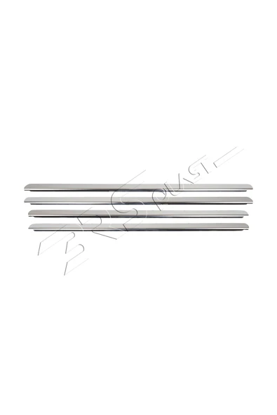 BRSPLAST  Dacia Logan Uyumlu 2005-2013 Krom Cam Çıtası 4 Parça Paslanmaz Çelik - Resim 3