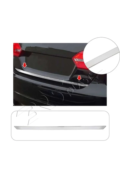 BRSPLAST  Volkswagen Jetta Uyumlu 2011-2014 Krom Bagaj Çıtası Paslanmaz Çelik - Resim 2
