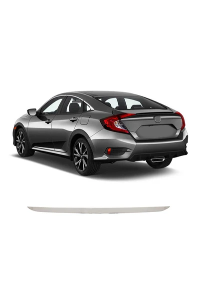 BRSPLAST  Honda City Uyumlu 2021 ve üzeri Krom Bagaj Alt Çıtası Paslanmaz Çelik