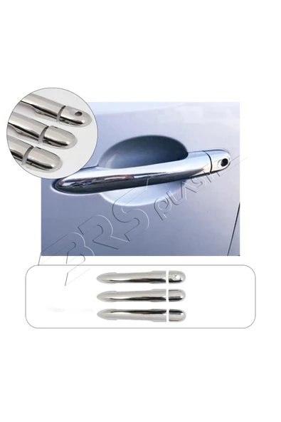 BRSPLAST  Renault Kangoo Uyumlu 2008 Ve Üzeri Krom Kapı Kolu 3 Kapı Paslanmaz Çelik - Resim 2