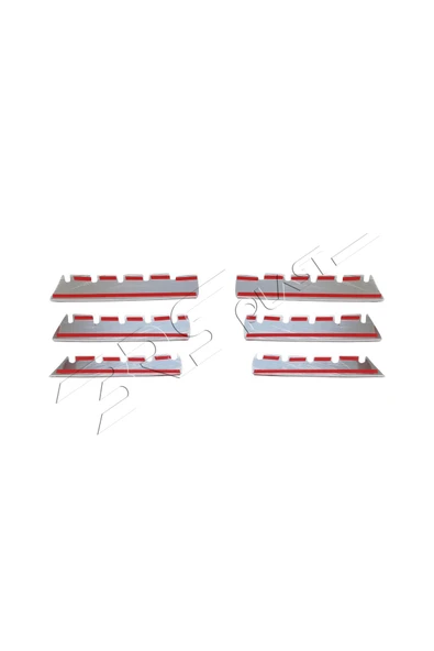 BRSPLAST  Renault Megane 2 Uyumlu 2004-2006 Ön Panjur 6 Panjur Paslanmaz Çelik - Resim 5