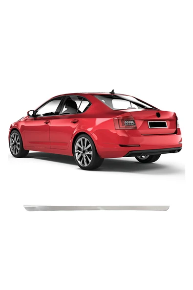 BRSPLAST  Skoda Octavia A7 Uyumlu 2013 ve üzeri Krom Bagaj Alt Çıtası Paslanmaz Çelik - Resim 2