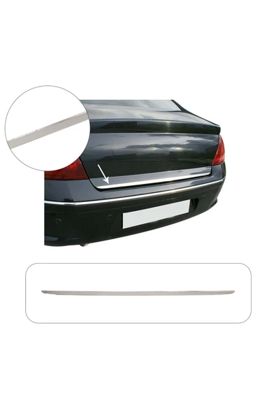 BRSPLAST  Peugeot 407 Uyumlu 2004-2010 Krom Bagaj Alt Çıtası Paslanmaz Çelik ürün görseli 1