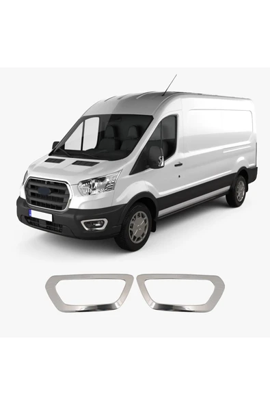BRSPLAST  Ford Transit Uyumlu 2020 Ve Üzeri Krom Sis Çerçevesi 2 Parça Paslanmaz Çelik - Resim 2